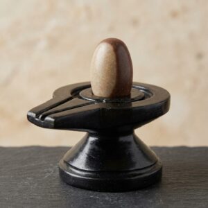 Antique Unique Narmada Stone Bana Lingam 100 Natural Narmadeshwar 2 Inch Shivling And 4 Inch Damru Jaladhari For Worship At Home Size 2 X 4