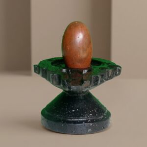 Antique Unique Narmada Stone Bana Lingam 100 Natural Narmadeshwar 2 Inch Shivling And 4 Inch Damru Jaladhari For Worship At Home Size 2 X 4