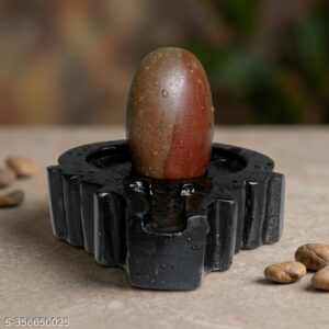 100 Natural Origanal Narmada Stone Bana Lingam Narmadeshwar 3 Inch Aardhanareshwar Shivling And 6 Inch Jaladhari For For Worship At Home Size 3 X 6
