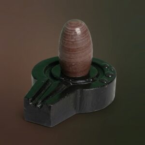 Narmadeshwar Narmada Stone Bana Lingam Specific Design 2 Inch Mala Shivling 4 Inch Jaladhari For Worship At Home Temple Puja 108 Size 2 X 4