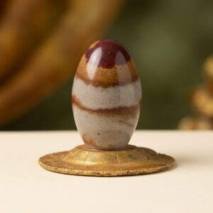 Natural Narmada Stone Bana Lingam Narmadeshwar 2 Inch Ring Of Universe Mala Shivling Size 2 Inch