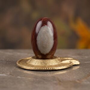 Natural Narmada Stone Bana Lingam Narmadeshwar 2 Inch Ring Of Universe Chandrapal Shivling Size 2 Inch