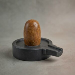 2 Inches Peor Yellow Narmadeshwar Shivling With Narmada Stone Jaladhari
