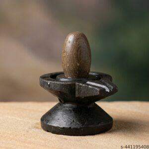 2 Inches Janeudhari Narmadeshwar Shivling With Narmada Stone Jaladhari