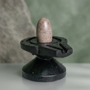 2 Inches Paor Wait Narmadeshwar Shivling With Narmada Stone Damru Bassjaladhari