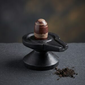 2 Inches Janeudhari Narmadeshwar Shivling With Narmada Stone Jaladhari