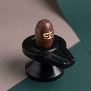 2 Inches Tilakdhari Narmadeshwar Narmada Shivling With Narmadeshwar Damru Bass Jaladhari