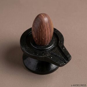 2 Inches Janeudhari Narmadeshwar Shivling With 3 Inches Damru Bass Jaladhari
