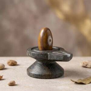 2 Inches Narmadeshwar Shivling With Narmada Stone Jaladhari