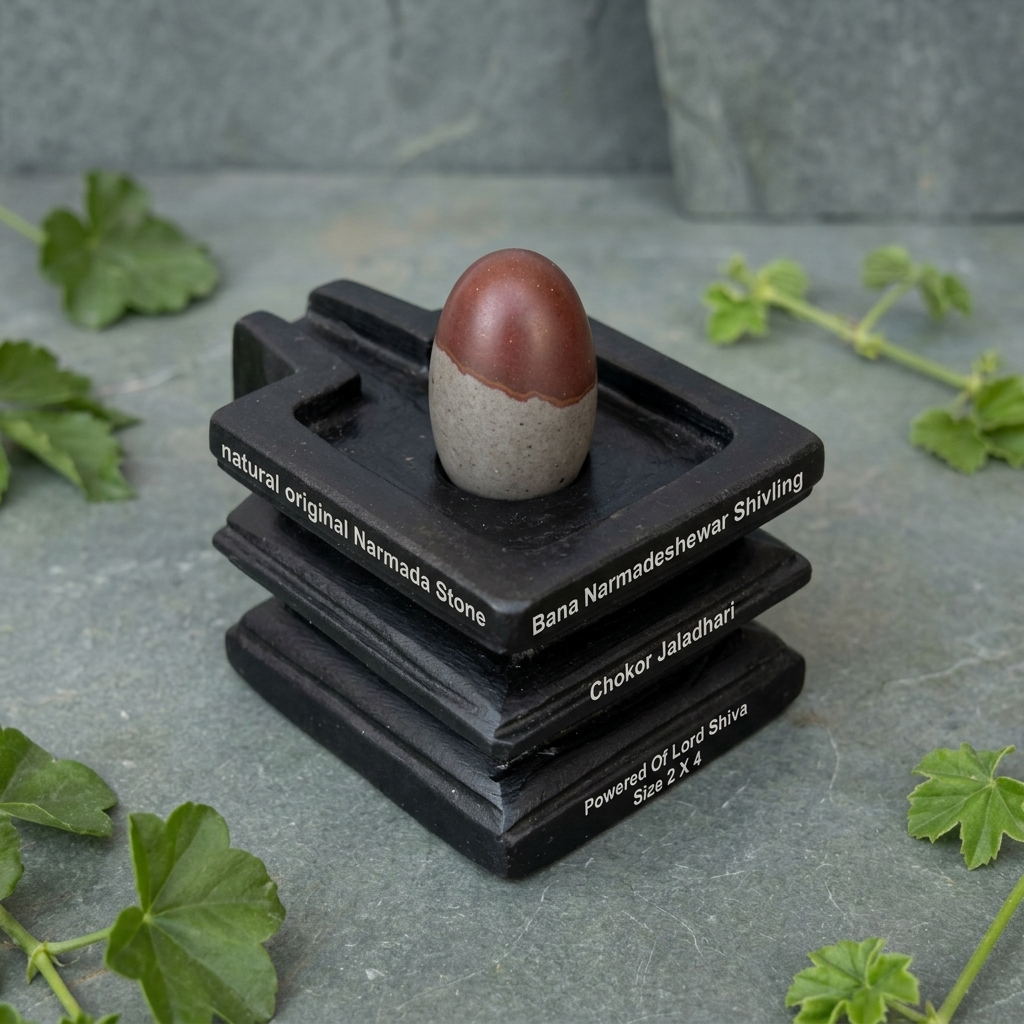 Narmada Shivling & Square Jaladhari - Image 3