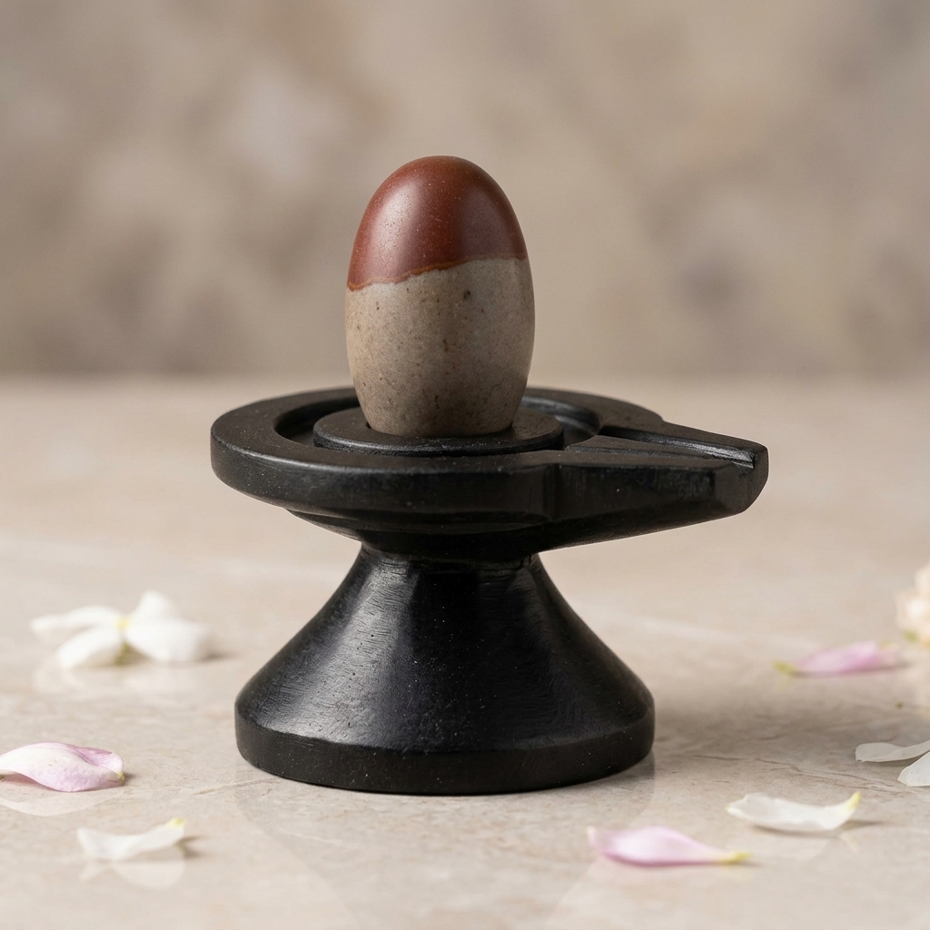 Natural Origanal Narmada Stone Bana Narmadeshewar Shivling Damru Jaladhari Energetic Stone Powered Of Lord Shiva Size 2 X 4