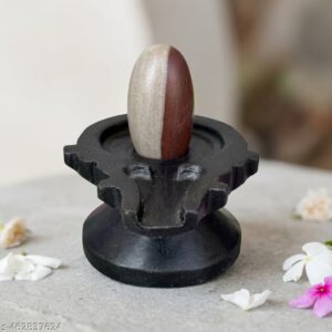 Natural Origanal Narmada Stone Bana Narmadeshewar Aardhanareshwar Shivling Damru Jaladhari Energetic Stone Powered Of Lord Shiva Size 2 X 4