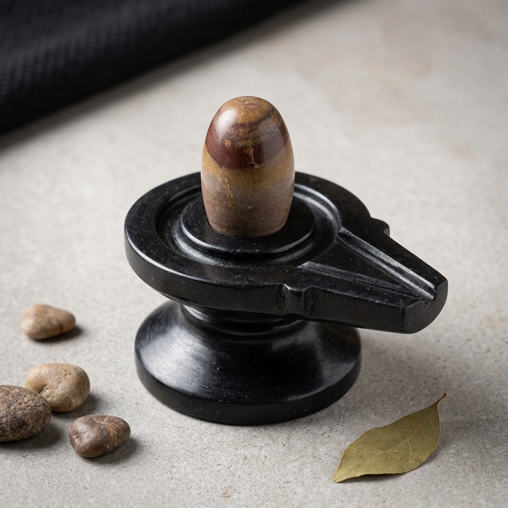 Antique And Unique Narmadeshwar Narmada Stone Shivling Damru Jaladhari Size 2 X 4