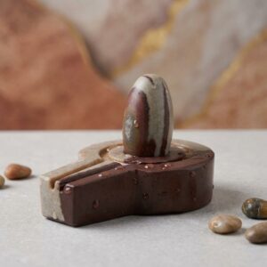 100 Natural Narmada Stone Narmadeshwar Shivling Plate Jaladhari Size 1 5 X 3