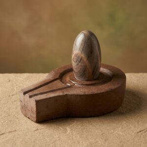 Antique Narmadeshwar Narmada Stone Bana Unique Janevdhar Shivling And Plate Jaladhari Size 2 X 4