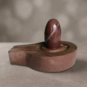 Antique Narmadeshwar Narmada Stone Bana Unique Mala Shivling And Plate Jaladhari Size 2 X 4