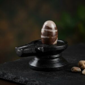 Natural Origanal Narmada Stone Narmadeshwar 1 Inch Bana Lingam And 2 5 Inch Black Jaladhari For For Worship At Home Lord Mahadeva Shivsankar Size 1 X 2 5