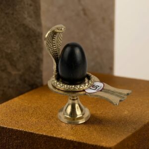 Shivam Vastukala Brass Jaladhari Narmadeshwar Shivling With Brass Base