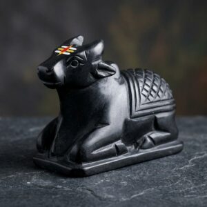 Murti Spandan Stone Nandi Idols Handcrafted Hand Painted 5 Cm Height 5 Cm Length