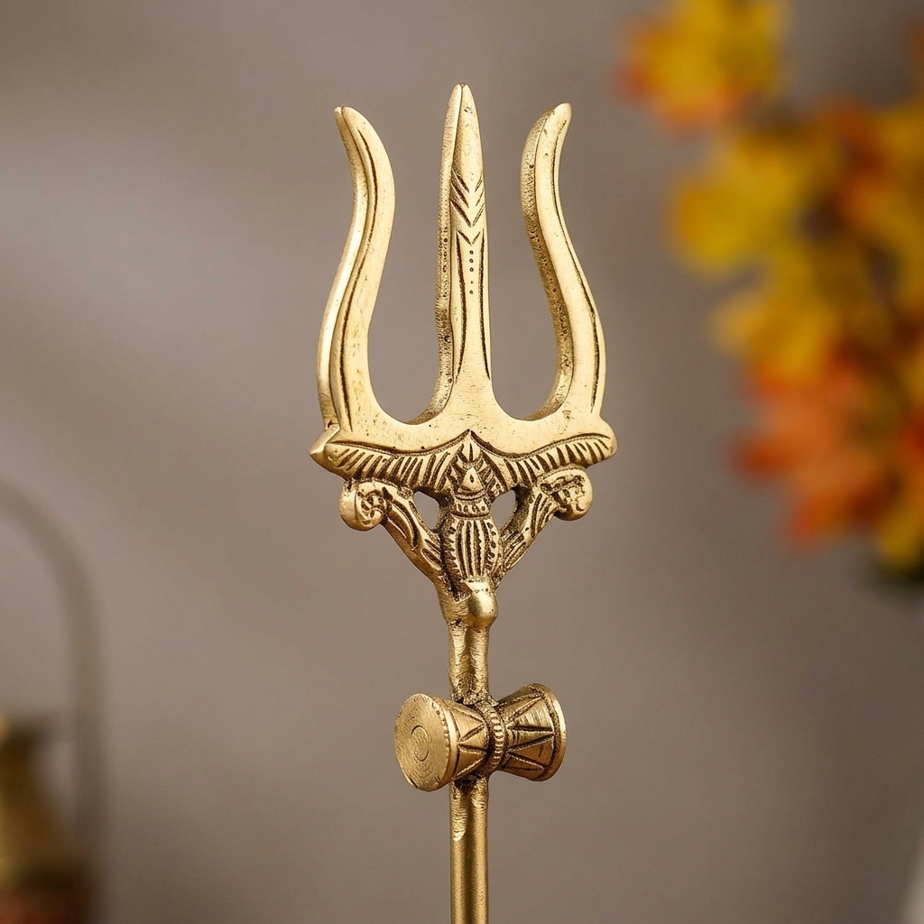 Brass Trishul For Shivling