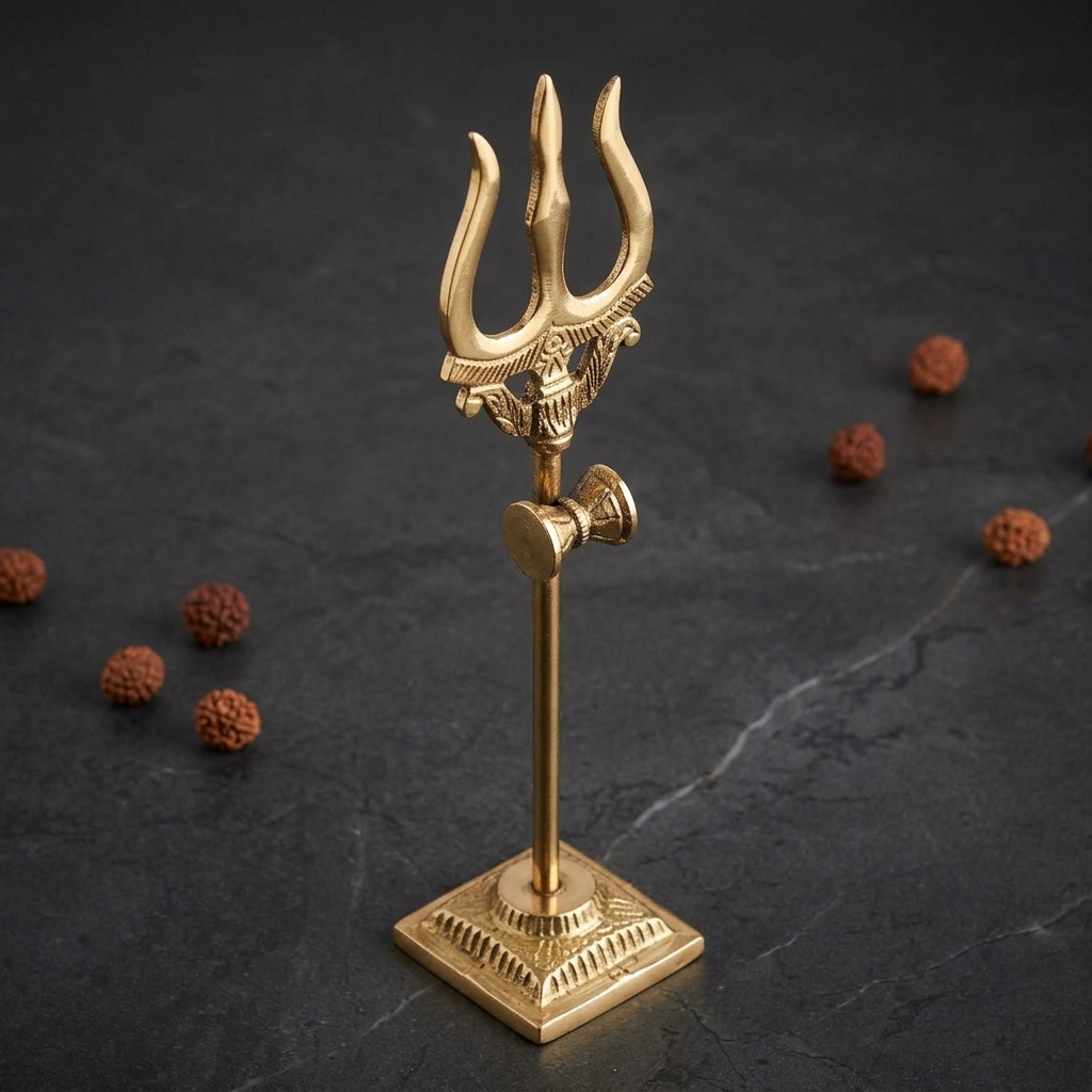 Brass Trishul For Shivling - Image 4