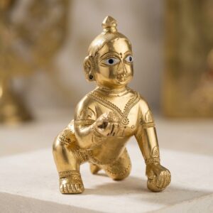 2 5 Inch Laddu Gopal Idol Bal Gopal Thakur Ji Statue For Puja Home Temple