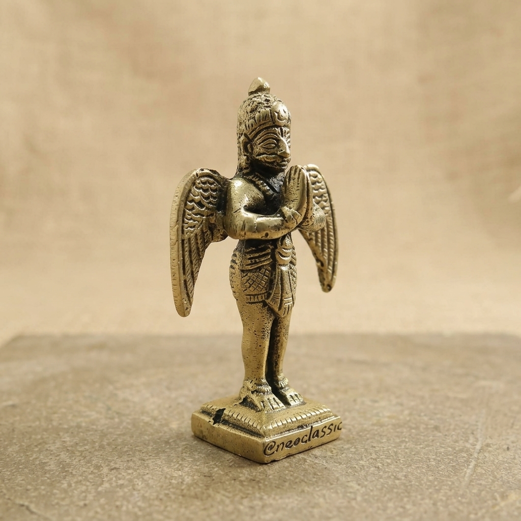 Shivam Vastu Kala Original Brass Garuda Murti Garud Bhagwan Idol Brass Statue Holy Bird Figurine Lord Vishnu Hindu God Sculpture 3 5 Inch
