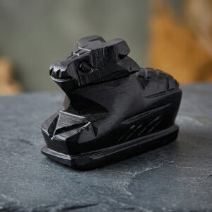 2 Inch Black Marble Nandi For Shivling In Home Pooja