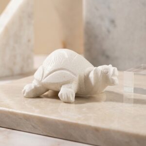 Original White Marble Stone Vastu And Feng Shui Turtle Tortoise Kachua For Good Luck Gift Size 2 5 Inch
