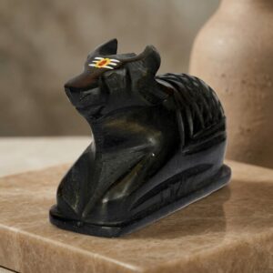 Shivam Vastukala 2 Inch Black Marble Nandi For Shivling In Home Pooja
