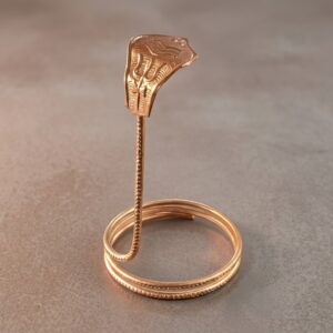 2 Inch Premium Copper Snake Naag Idol Pure Copper Home Temple Decor For Shivling