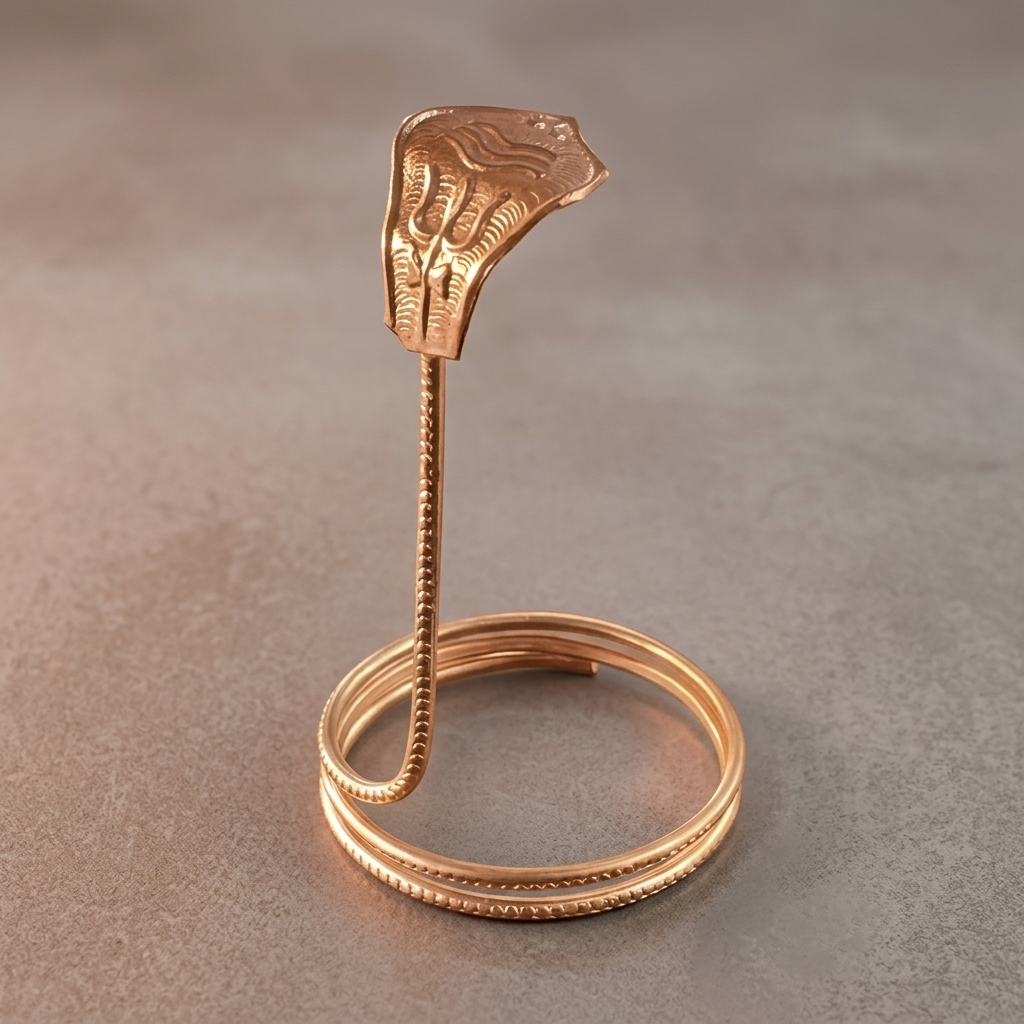 2 Inch Premium Copper Snake Naag Idol Pure Copper Home Temple Decor For Shivling