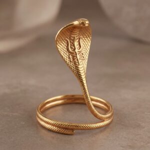 2 Inch Premium Copper Snake Naag Idol Pure Copper Home Temple Decor For Shivling