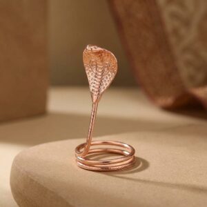 Copper Naag For Shivling Lord Shiv Pooja Rose Gold Plated